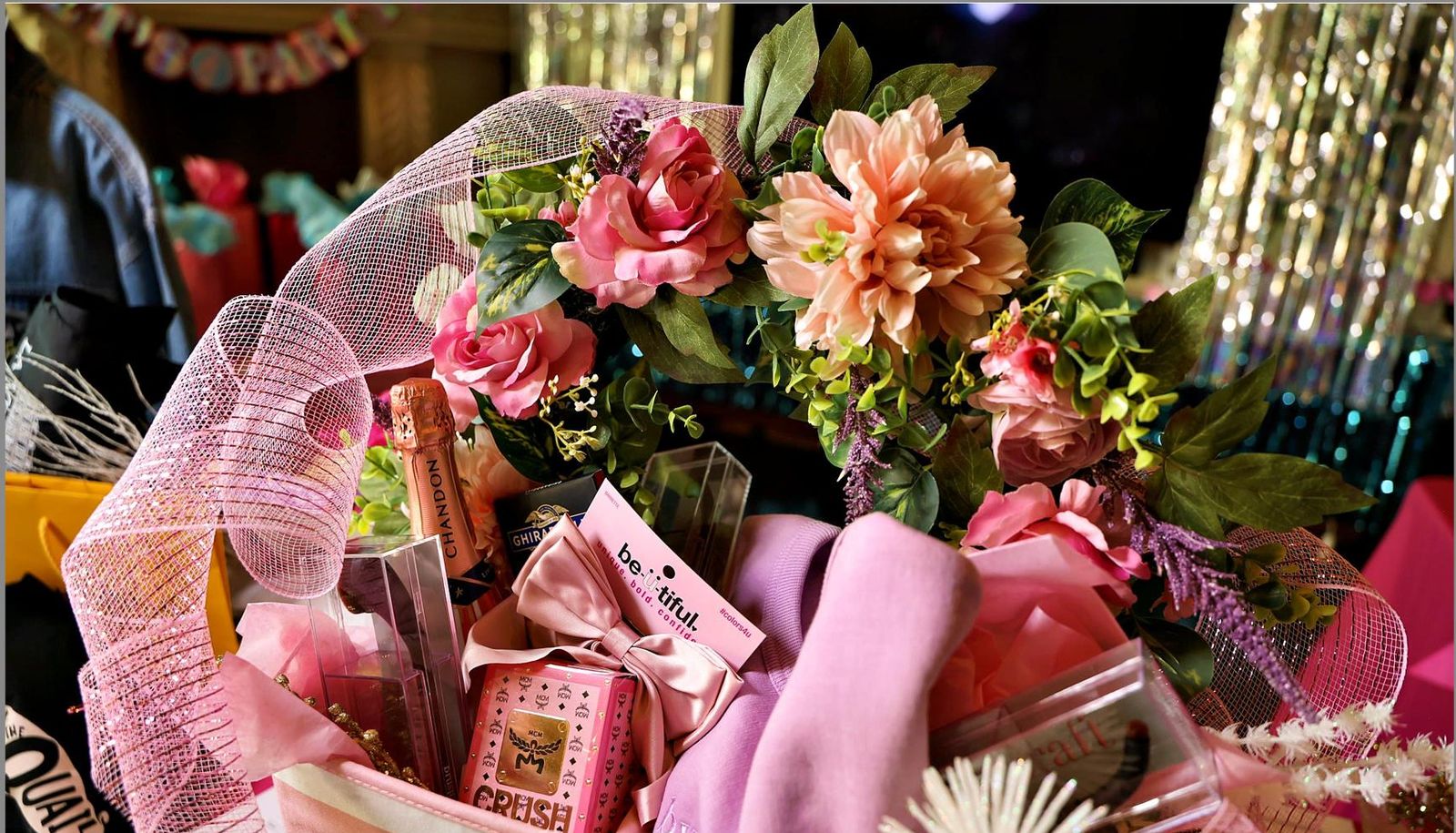 A silent auction gift basket